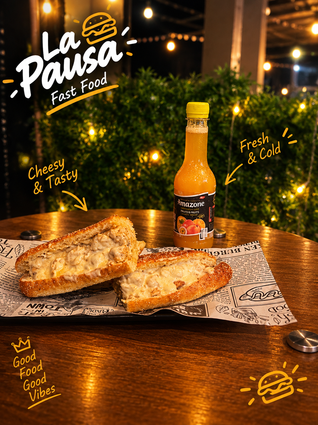 Sandwich au poulet et sauce crémeuse